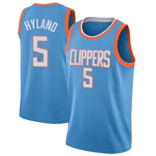 Men's Bones Hyland Los Angeles Clippers Nike Swingman Blue Jersey - City Edition