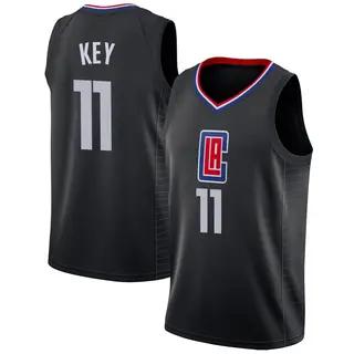 Men's Braxton Key Los Angeles Clippers Nike Swingman Black Jersey - Statement Edition