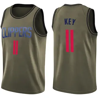 Men's Braxton Key Los Angeles Clippers Nike Swingman Green Salute to Service Jersey