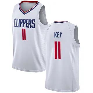 Men's Braxton Key Los Angeles Clippers Nike Swingman White Jersey - Association Edition