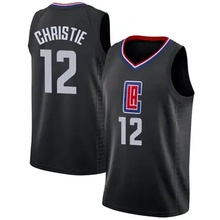 Men's Cam Christie Los Angeles Clippers Nike Swingman Black Jersey - Statement Edition