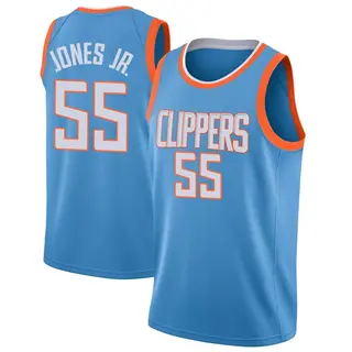 Men's Derrick Jones Jr. Los Angeles Clippers Nike Swingman Blue Jersey - City Edition