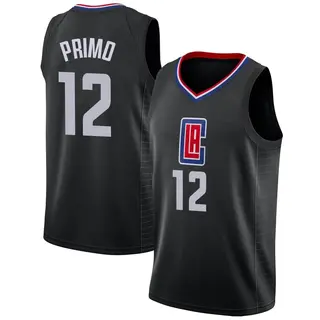 Men's Joshua Primo Los Angeles Clippers Nike Swingman Black Jersey - Statement Edition