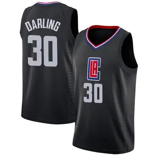 Men's Nate Darling Los Angeles Clippers Nike Swingman Black Jersey - Statement Edition