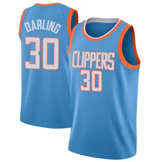 Men's Nate Darling Los Angeles Clippers Nike Swingman Blue Jersey - City Edition