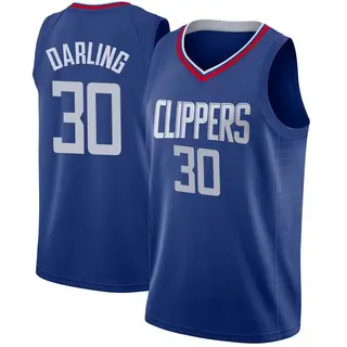 Men's Nate Darling Los Angeles Clippers Nike Swingman Blue Jersey - Icon Edition