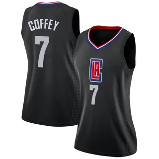 Women's Amir Coffey Los Angeles Clippers Nike Swingman Black Jersey - Statement Edition