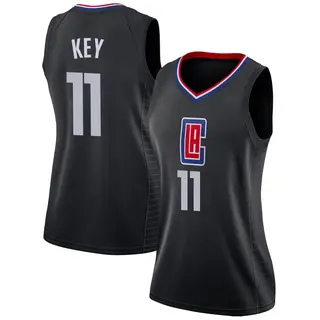 Women's Braxton Key Los Angeles Clippers Nike Swingman Black Jersey - Statement Edition