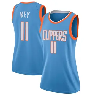 Women's Braxton Key Los Angeles Clippers Nike Swingman Blue Jersey - City Edition