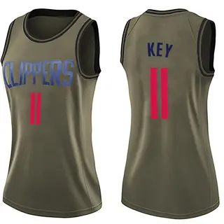 Women's Braxton Key Los Angeles Clippers Nike Swingman Green Salute to Service Jersey