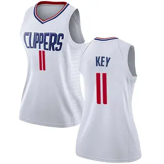 Women's Braxton Key Los Angeles Clippers Nike Swingman White Jersey - Association Edition