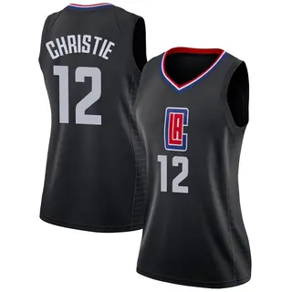 Women's Cam Christie Los Angeles Clippers Nike Swingman Black Jersey - Statement Edition