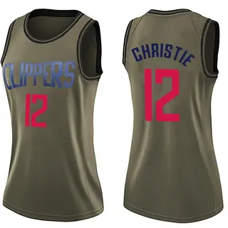 Women's Cam Christie Los Angeles Clippers Nike Swingman Green Salute to Service Jersey