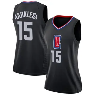 Women's Elijah Harkless Los Angeles Clippers Nike Swingman Black Jersey - Statement Edition