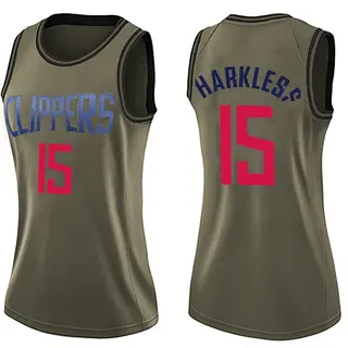 Women's Elijah Harkless Los Angeles Clippers Nike Swingman Green Salute to Service Jersey