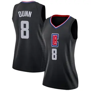 Women's Kris Dunn Los Angeles Clippers Nike Swingman Black Jersey - Statement Edition