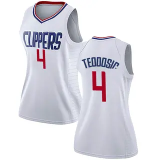 Women's Milos Teodosic Los Angeles Clippers Nike Swingman White Jersey - Association Edition