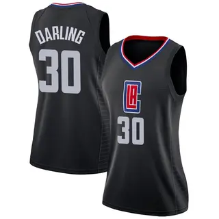 Women's Nate Darling Los Angeles Clippers Nike Swingman Black Jersey - Statement Edition