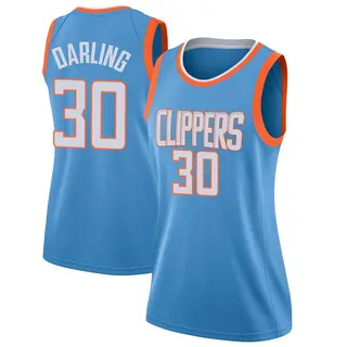 Women's Nate Darling Los Angeles Clippers Nike Swingman Blue Jersey - City Edition