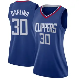 Women's Nate Darling Los Angeles Clippers Nike Swingman Blue Jersey - Icon Edition