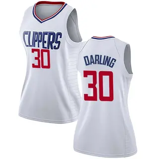 Women's Nate Darling Los Angeles Clippers Nike Swingman White Jersey - Association Edition