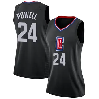 Women's Norman Powell Los Angeles Clippers Nike Swingman Black Jersey - Statement Edition