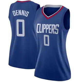 Women's RayJ Dennis Los Angeles Clippers Nike Swingman Blue Jersey - Icon Edition