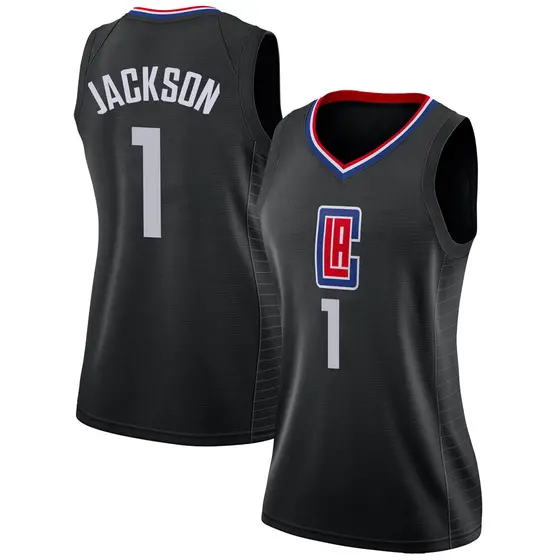 Women's Reggie Jackson Los Angeles Clippers Nike Swingman Black Jersey