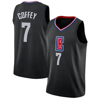 Youth Amir Coffey Los Angeles Clippers Nike Swingman Black Jersey - Statement Edition