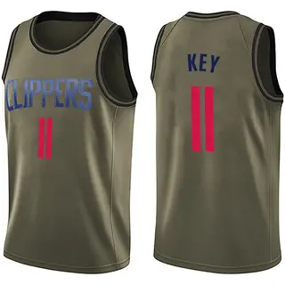 Youth Braxton Key Los Angeles Clippers Nike Swingman Green Salute to Service Jersey