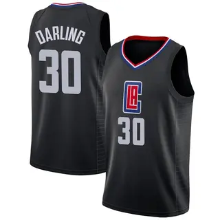 Youth Nate Darling Los Angeles Clippers Nike Swingman Black Jersey - Statement Edition